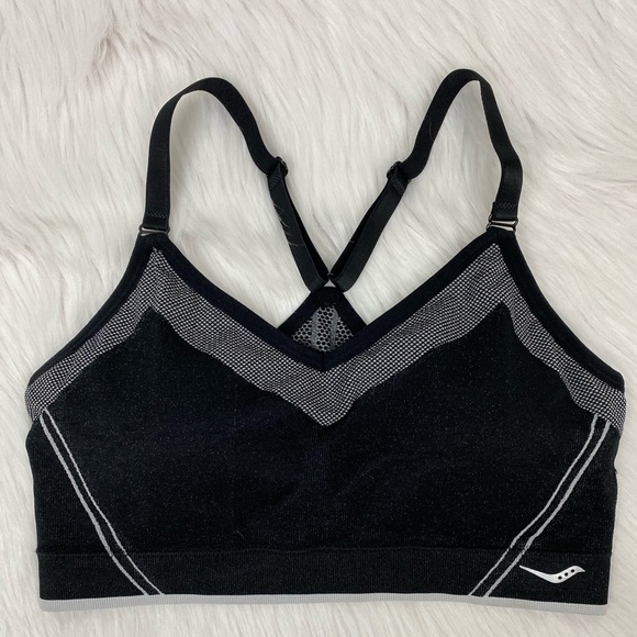 Saucony Other - Saucony Sports Bra black/white